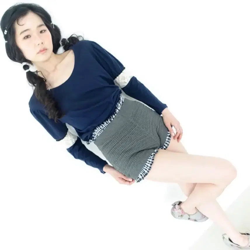 [BUNJANG] Shop Fairy Puff Lace Trimmed T-Shirt / 샵페어리 퍼프 레이스 트리밍 티셔츠