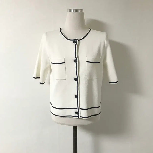 [BUNJANG] Olive des Olive Women's Short Sleeve Cardigan Ivory / 올리브데올리브 여성반팔가디건85호호상점