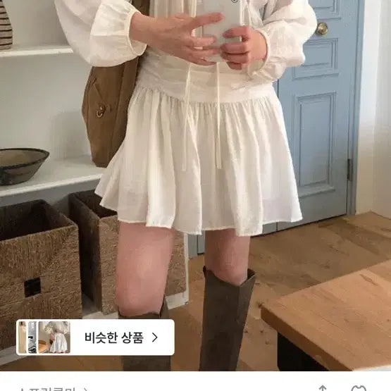 [BUNJANG] Spring Comma Elle Flare Mini Dress / 스프링콤마 엘르 플레어 미니 원피스 새상품 메이비베이비