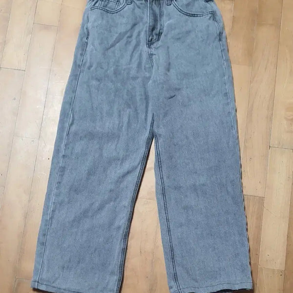 [BUNJANG] Goodlife Works Wide Denim Pants (Size S, Grey) / GLW 굿라이프웍스 와이드 데님 팬츠 S 그레이진 청바지