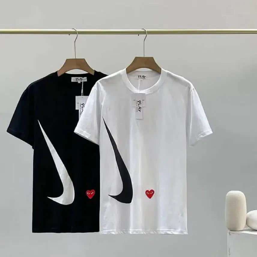 [BUNJANG] COMME des GARÇONS PLAY x Nike Collaboration T-Shirt / 정품 꼼데 X 나이키 콜라보 반팔 티셔츠