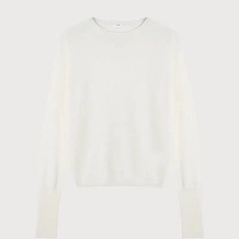 [BUNJANG] Ethos Light Round Neck Knit Ivory / 에토스 니트 LIGHT ROUND NECK KNIT 아이보리