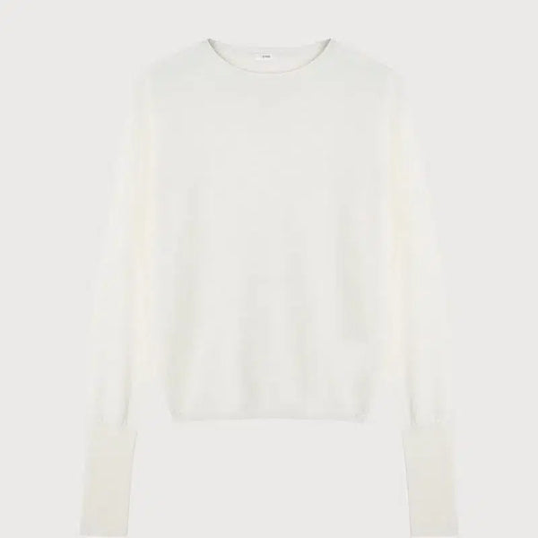 [BUNJANG] Ethos Light Round Neck Knit Ivory / 에토스 니트 LIGHT ROUND NECK KNIT 아이보리