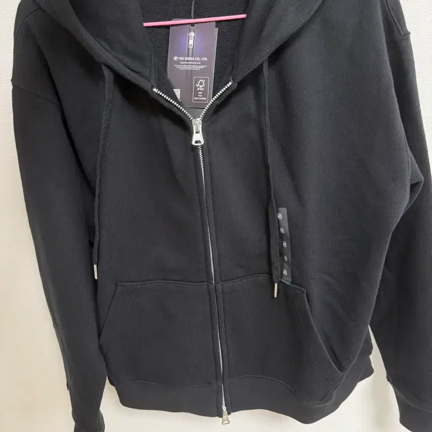 [BUNJANG] Musinsa Standard Black Zip-Up Hoodie (New) / 무신사스탠다드 검정 후드집업 새 상품