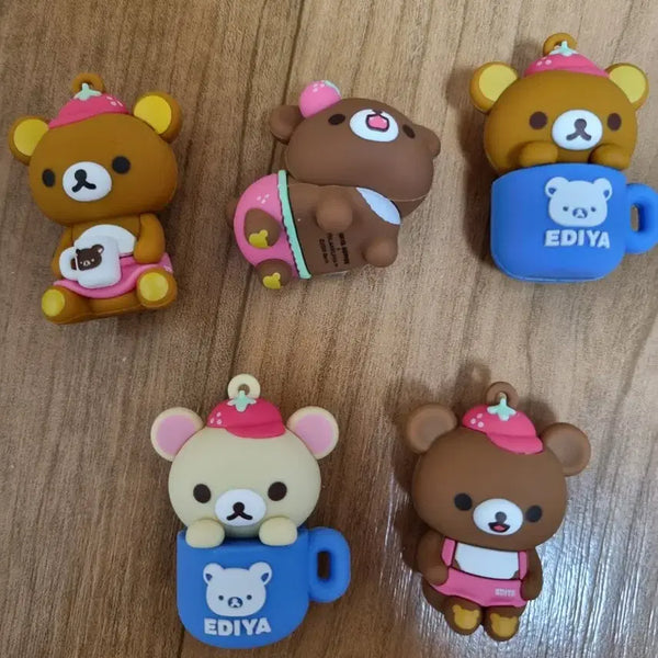 [BUNJANG] Ediya Rilakkuma Magnet Figure Set (5 of 6) / 이디야 리락쿠마 마그넷 피규어 5종