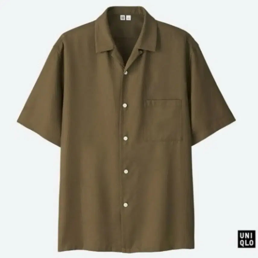 [BUNJANG] Uniqlo U Lemaire Open Collar Shirt - Size L / 유니클로 U 르메르 오픈카라셔츠 L