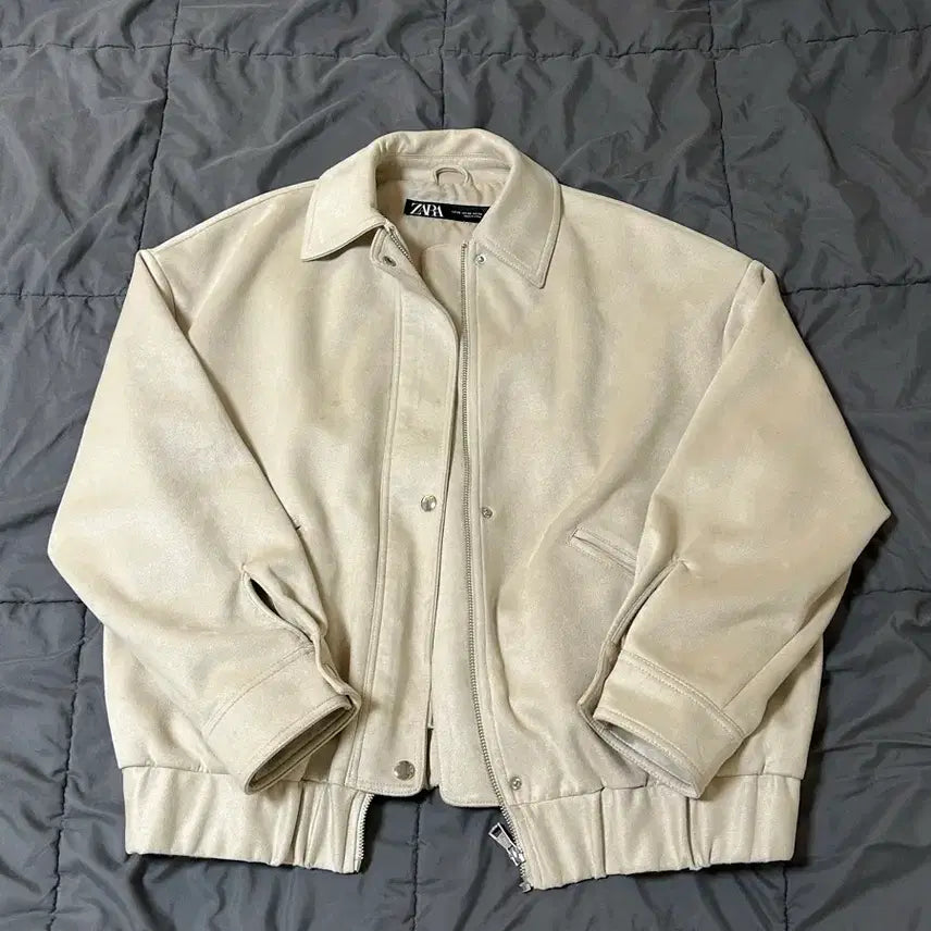[BUNJANG] Zara Suede Jacket Beige XS / 자라 스웨이드 자켓 베이지 XS