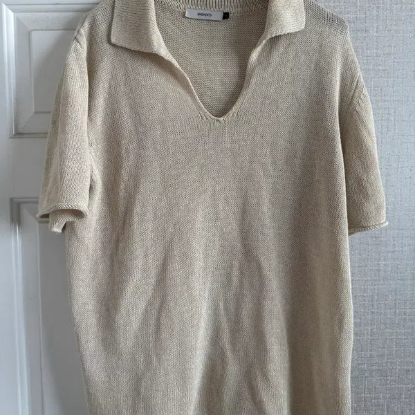 [BUNJANG] Amomento 22SS Paper Yarn Collar Knit / 아모멘토 22ss PAPER YARN COLLAR knit