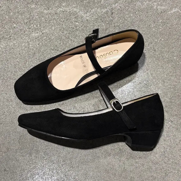[BUNJANG] Suede Mary Jane Heels / 스웨이드 메리제인 힐 220