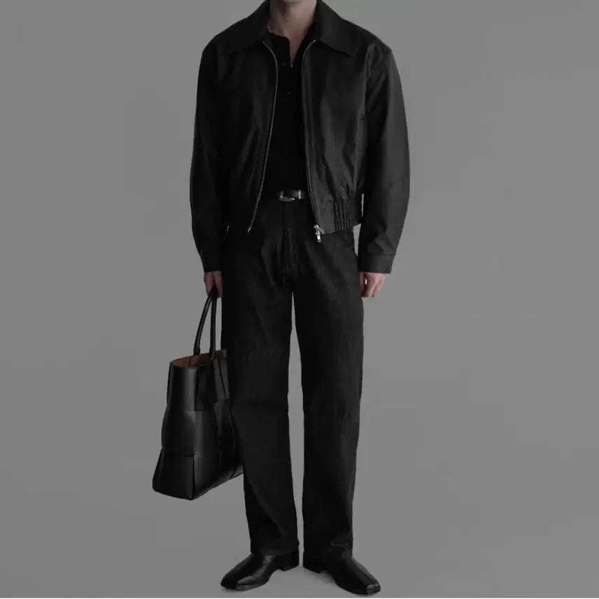 [BUNJANG] BauLo Cropped Leather Jacket L (105-110) / 바우로 크롭 레더 자켓 L 105~110