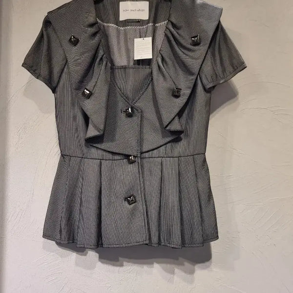 [BUNJANG] Unique Short-Sleeve Jacket F / 유니크한 반팔자켓F 새상품