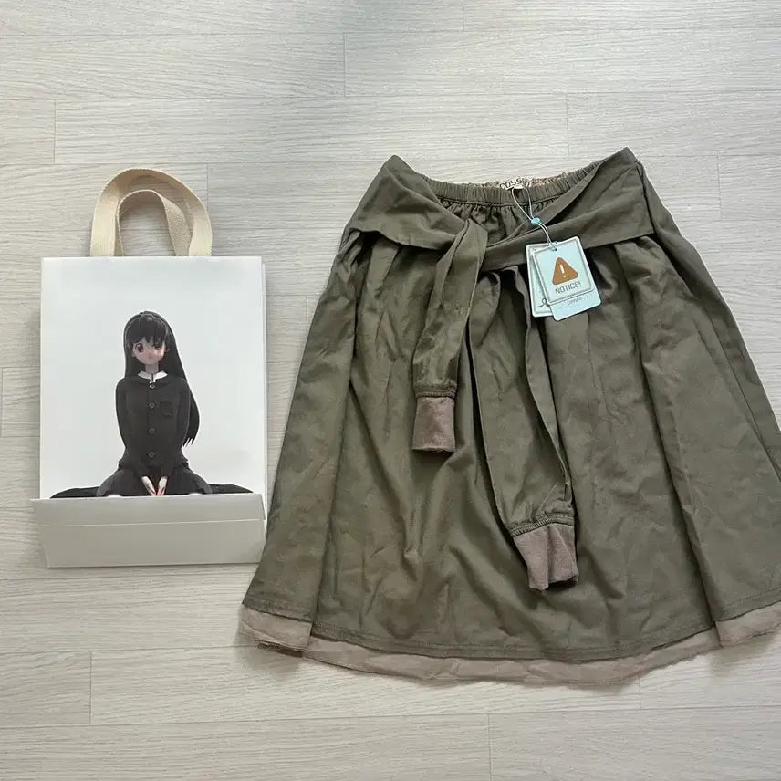 [BUNJANG] Koiseio Strap Skirt Ash Brown / 코이세이오 스트랩 스커트 1 (애쉬 브라운) 새상품