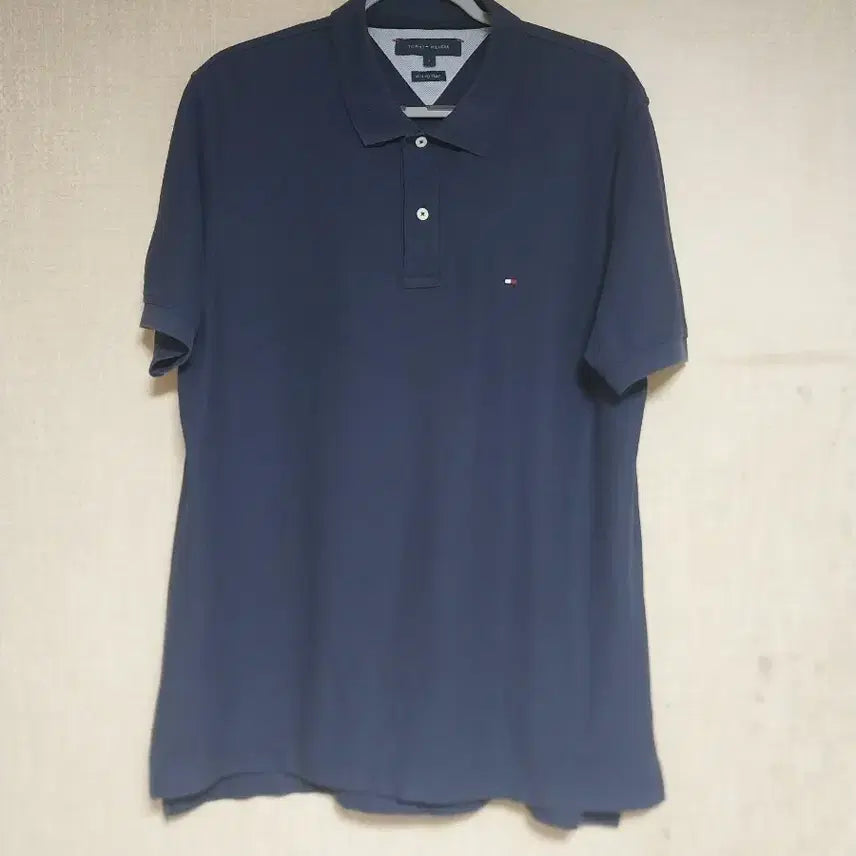 [BUNJANG] Tommy Hilfiger Navy Short Sleeve Polo Shirt / 타미힐피거/110) 네이비  반팔카라티