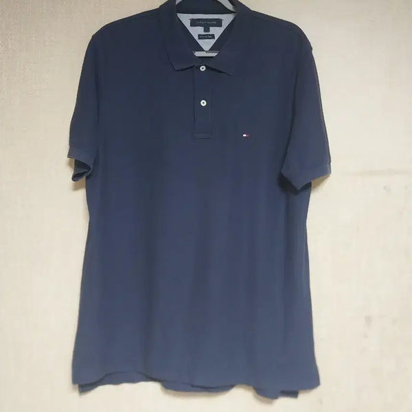 [BUNJANG] Tommy Hilfiger Navy Short Sleeve Polo Shirt / 타미힐피거/110) 네이비  반팔카라티