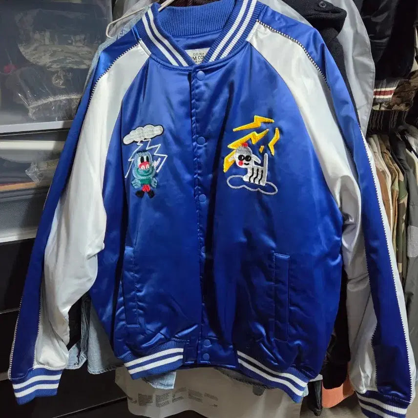 [BUNJANG] TimComics Universal Varsity Jacket Blue (L) / 팀코믹스 코믹스 유니버셜 패딩 스카잔 블루 (L)