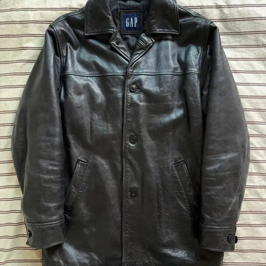 [BUNJANG] Old Gap Leather Car Coat XS / 올드갭 레더 카코트 XS