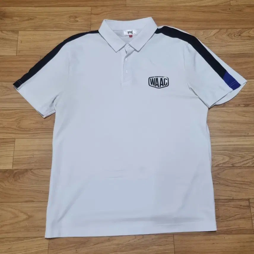 [BUNJANG] WAAC Golf Functional Spandex Short Sleeve Polo T-Shirt White / WAAC 왁골프 3 정품 골프웨어 기능성스판  카라티 칭찬은고래도춤추게