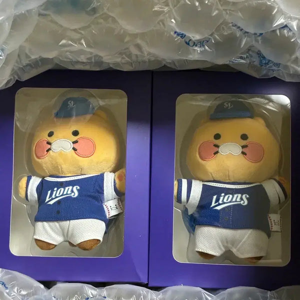 [BUNJANG] Samsung Lions Chunsik Doll Keychain Bundle Set / 삼성 라이온즈 춘식이 인형 키링 미개봉 2개 일괄