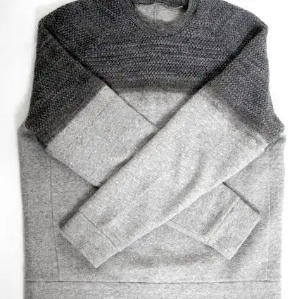 [BUNJANG] System Homme Woven Knit Sweatshirt Grey / 시스템옴므 우븐 니트 그레이 맨투맨 95