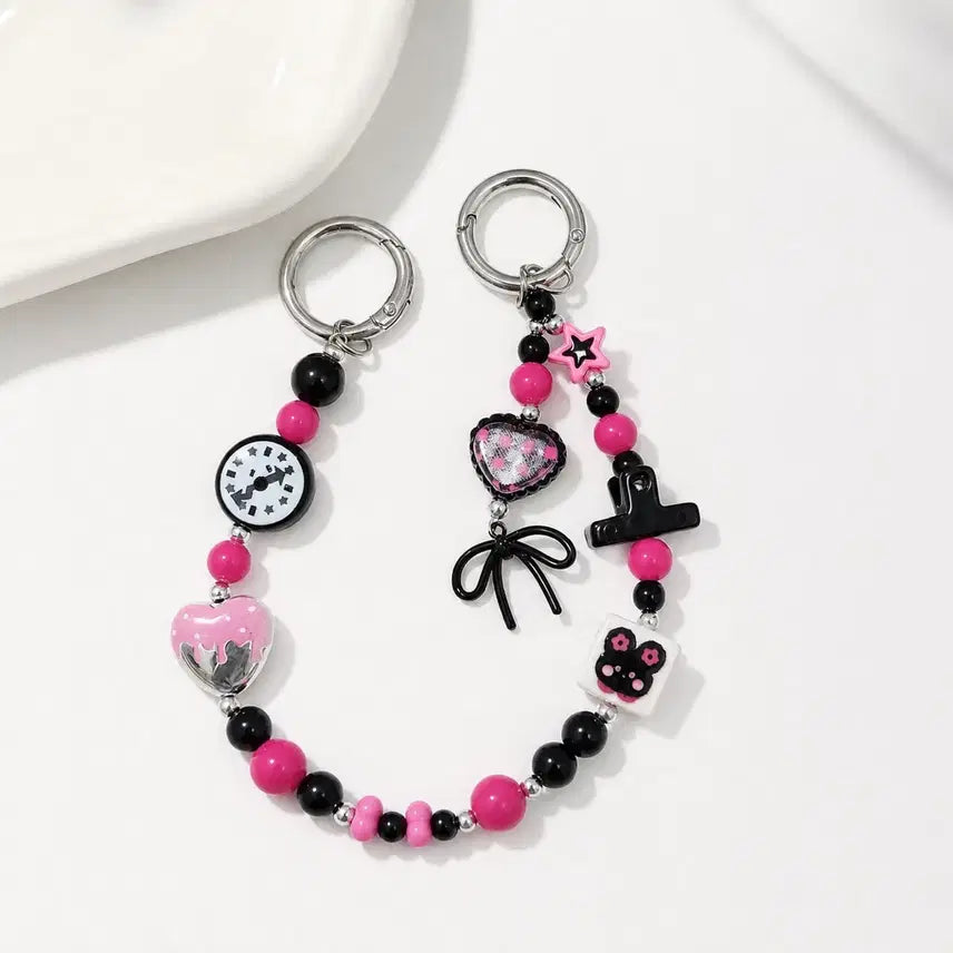 [BUNJANG] Heart Ribbon Bear Charm Keychain / 하트 리본 곰돌이 키링(새상품)