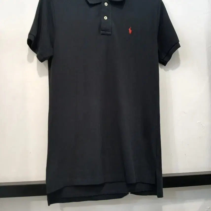 [BUNJANG] Polo Ralph Lauren Black Cotton Short Sleeve Polo Shirt XL / 폴로 랄프로렌 블랙 카라티 XL(18-20)
