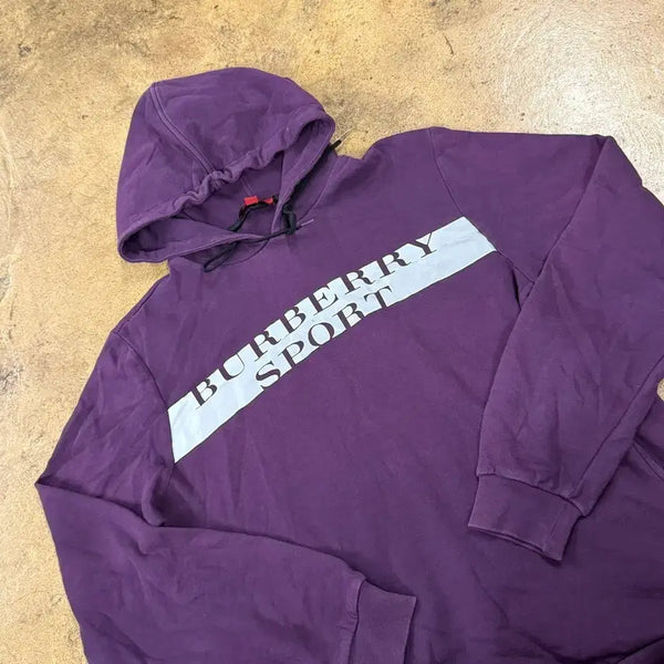 [BUNJANG] Burberry Sport Logo Hoodie Purple / [정품/M] 버버리 스포츠 로고 후드티 퍼플