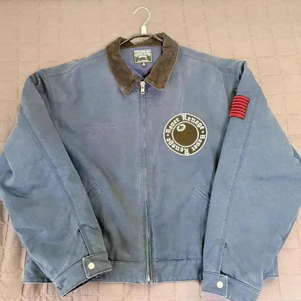 [BUNJANG] Stussy x Denim Tears Canvas Jacket Blue / 스투시 x 데님 티어스 캔버스 자켓 블루