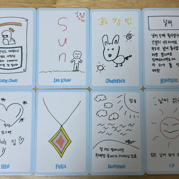[BUNJANG] Stray Kids STAY 5th Generation Weather Fairy Charm Photocard / 스트레이키즈 스키즈 팬클럽 스테이 5기 날씨요정 부적 포카