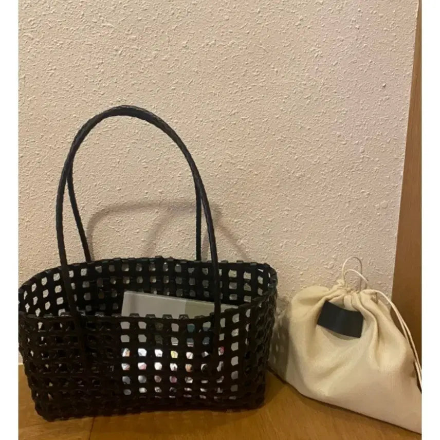 [BUNJANG] Black Tote Bag / 바스켓백