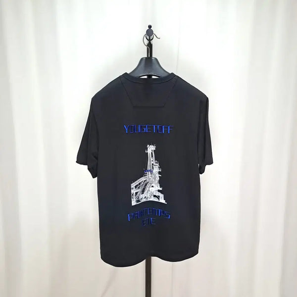 [BUNJANG] JUUN.J 22SS Graphic Embroidery Short-Sleeve T-Shirt (Size L) / (택포) 준지 22ss 그래픽 자수 반팔티셔츠 L C130