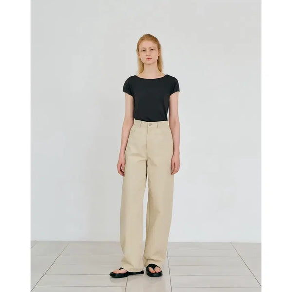 [BUNJANG] Le Nui Summer Curved Cotton Pants / 르누이 여름용 커브드 코튼 팬츠
