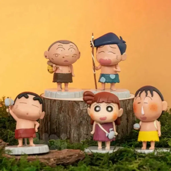 [BUNJANG] Crayon Shin-chan Prehistoric Era Figure - Glass / (미개봉)짱구 석기시대 피규어 유리