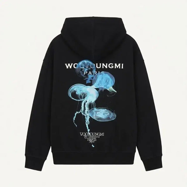 [BUNJANG] Wooyoungmi Jellyfish Hoodie Black (Size 46) / 우영미 젤리피쉬 후드티 블랙 (46)