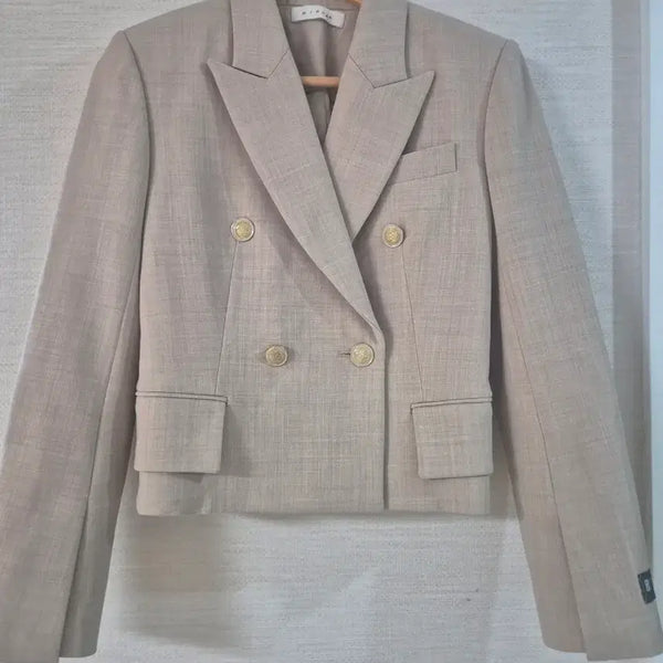 [BUNJANG] MICHAA Women's Double Button Crop Jacket Beige / 미샤 여성 더블 버튼 크롭 자켓 베이지