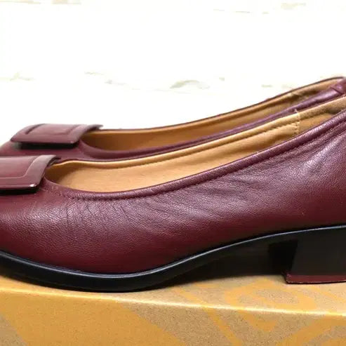 [BUNJANG] BruMars Women's Leather Low Heel Flat Shoes / R178 브루마스 여성가죽 플랫슈즈 (로우힐)/여성245/사놀까