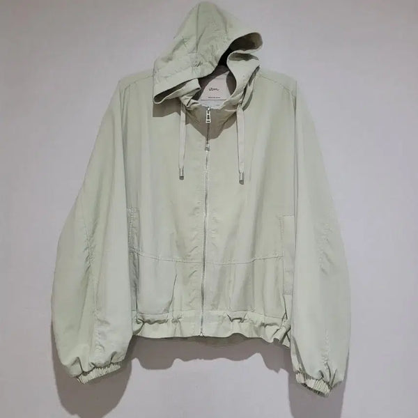 [BUNJANG] Roem Hooded Windbreaker Zip-Up Mint / 로엠 바람막이 후드 집업