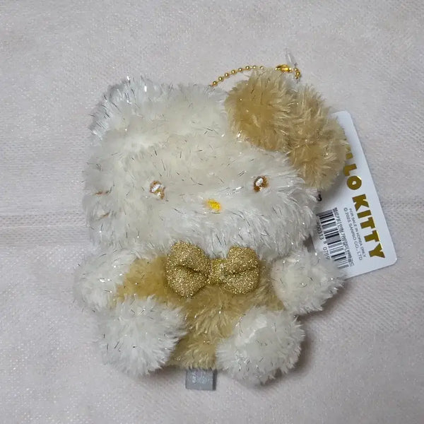 [BUNJANG] Sparkling Gold Kitty Doll Keychain / 반짝이 골드 키티 인형 키링