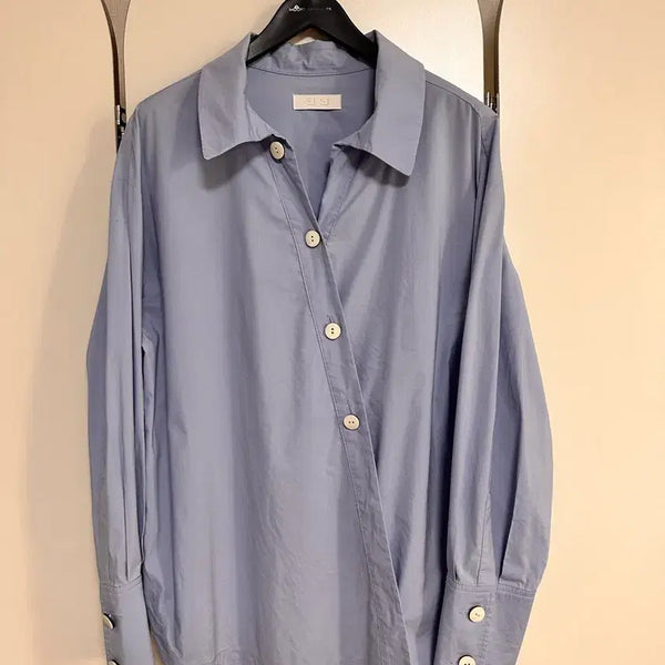 [BUNJANG] SJ Blue Shirt - Size F / 한섬 SJ SJ 블루컬러 셔츠 F사이즈