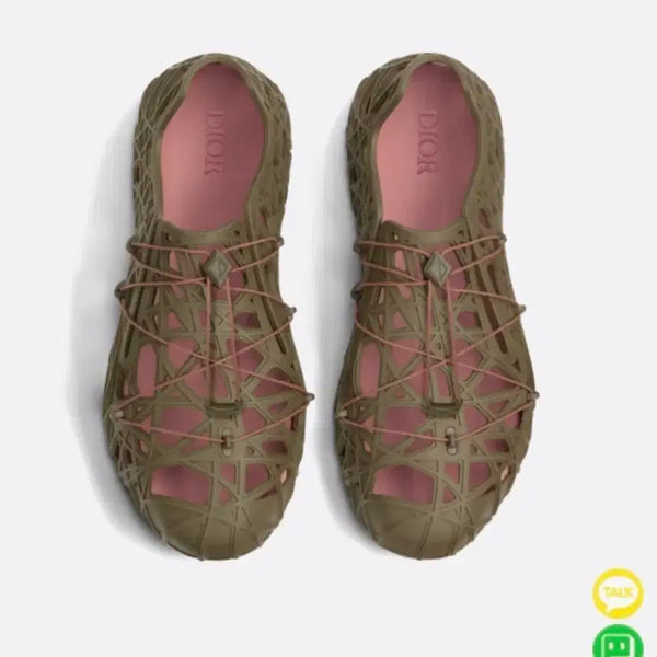 [BUNJANG] Dior Warp Sandals Khaki Size 40 (255mm) / 디올 워프 샌들 카키 40사이즈 255