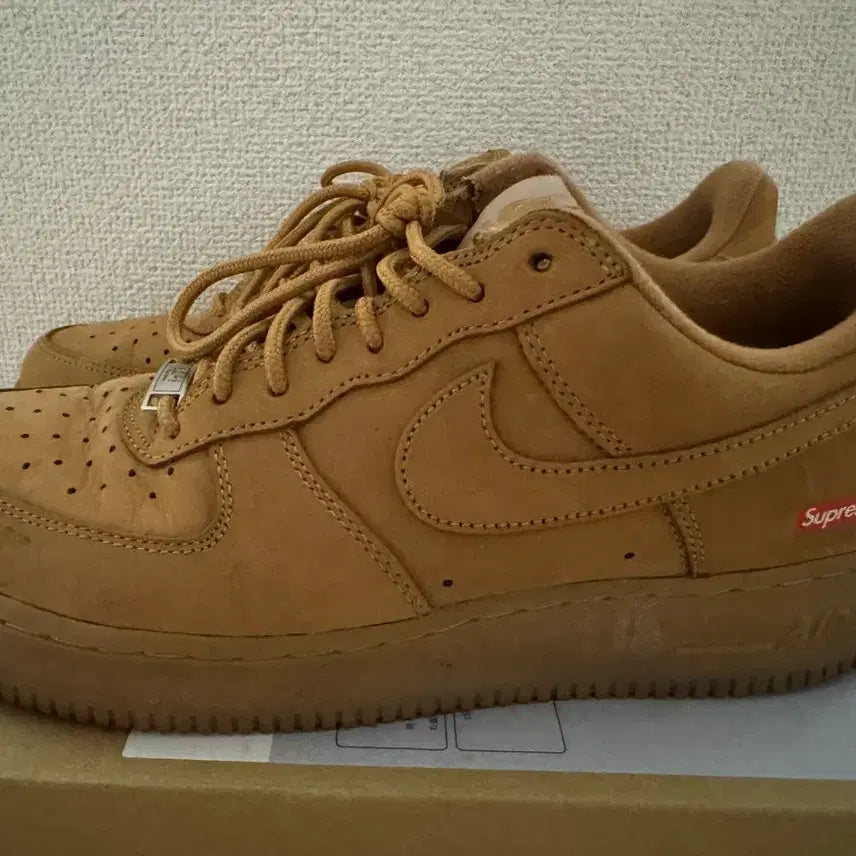 [BUNJANG] Nike x Supreme Air Force 1 '07 'Flax' Sneakers / 나이키 슈프림 에어포스 flax 된장포스 275