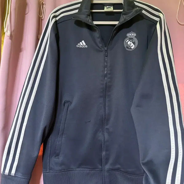 [BUNJANG] Adidas Real Madrid Track Top Grey Full Zip Three-Stripes Jersey / 아디다스져지 아디다스 레알마드리드 트랙탑 그레이 집업 삼선져지 대장