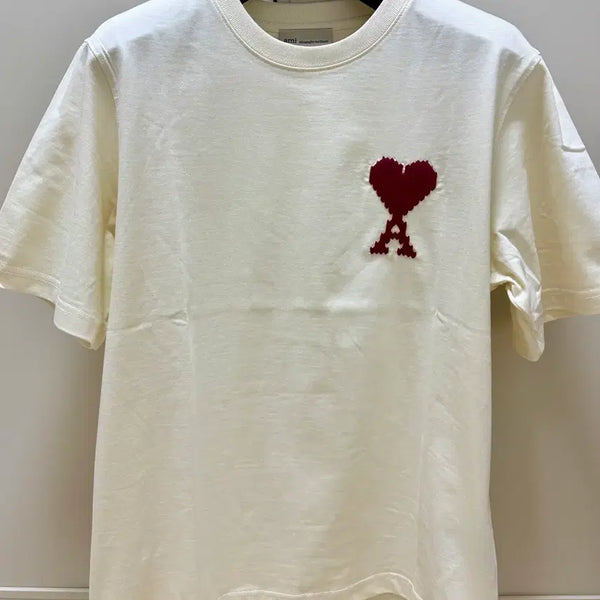 [BUNJANG] AMI Heart Logo Short Sleeve T-Shirt / 아미 하트 로고 반팔티(새상품)-병행수입 정품 남녀공용