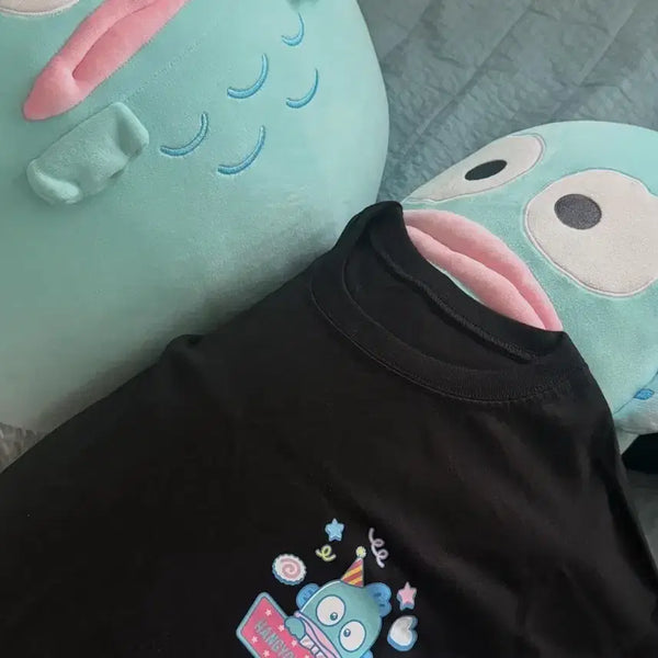 [BUNJANG] Hangyodon Birthday T-Shirt Black XL / 한교동 생일파티 반팔 블랙 XL
