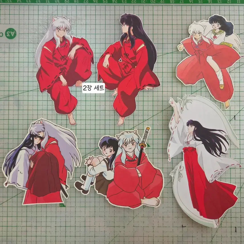 [BUNJANG] Inuyasha Sukkku Stickers Set (Sesshomaru, Kagome) / 이누야샤 수꾸 스티커 / 애니인스띵다꾸셋쇼마루금강가영