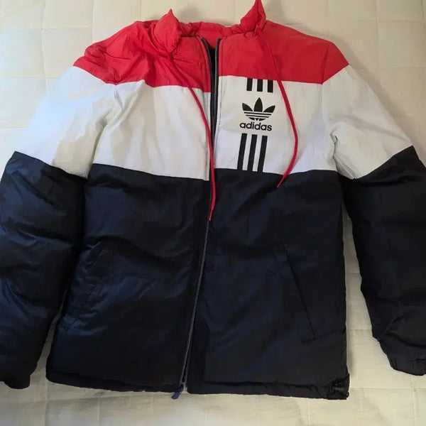 [BUNJANG] Adidas Reversible Padded Jacket Red/White/Black / 아디다스 리버시블 패딩 자켓 레드/화이트/블랙