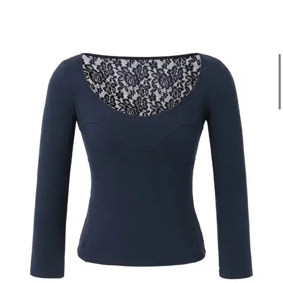 [BUNJANG] Three Times Cosette Lace Top Navy S / 쓰리타임즈 Cosette lace top 네이비 s