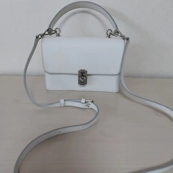 [BUNJANG] Vunque White Mini Tote Bag Shoulder Bag / 분크 vunque 화이트 미니 토트백 숄더백