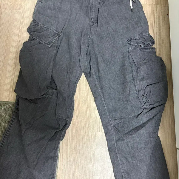 [BUNJANG] Cargo Jogger Pants Charcoal / 카고바지 조거팬츠 차콜