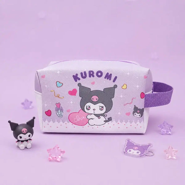 [BUNJANG] Sanrio Kuromi Handle Pouch / 산리오 쿠로미 손잡이 파우치 메이크업 여행용 사각파우치