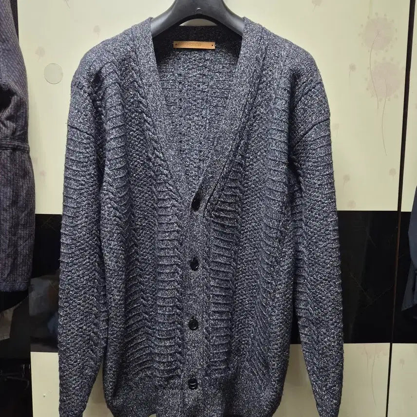 [BUNJANG] Niceness Connie Wool Silk Blend Cable Knit Cardigan M Grey / [M] 나이스네스 connie 울 실크 가디건 niceness